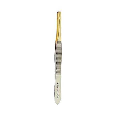 Klass Vough - Pinça Profissional Ponta Dourada Reta TW008CHG