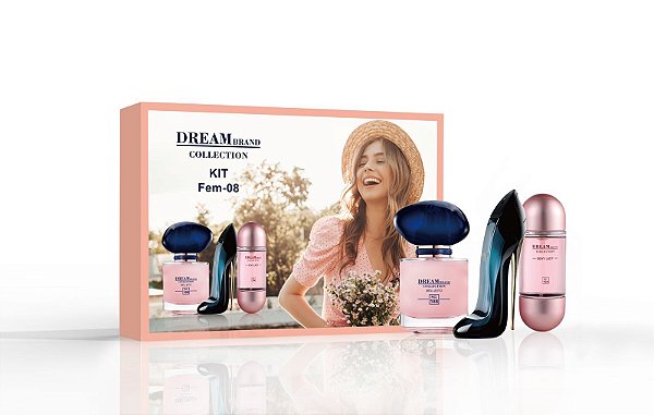 Brand - Kit Brand Collection com 3 Perfumes Nº 08 Insp. My Way, Good Girl Trad. e Vip Rose