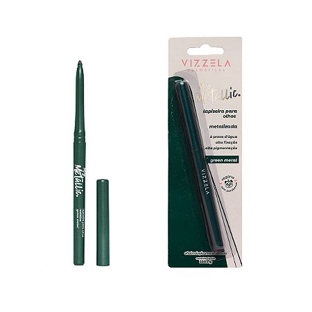 Vizzela - Lapiseira Metalizada Para Olhos Green Metal