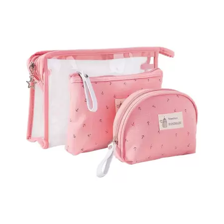 Handmade - Necessaire Kit Com 3 Unidades Rosa