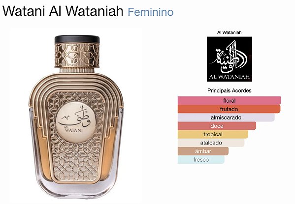 Decant - Perfume Feminino Watani 5ml