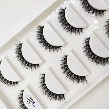 Cilios - Cartela com 05 pares S02