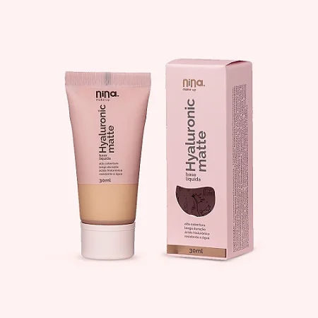 Nina Make Up - Base Líquida Hyaluronic Matte Cor03