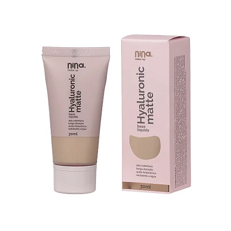 Nina Make Up - Base Líquida Hyaluronic Matte Cor02
