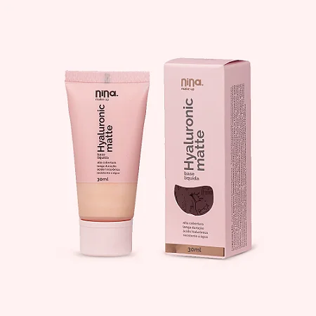 Nina Make Up - Base Líquida Hyaluronic Matte Cor01