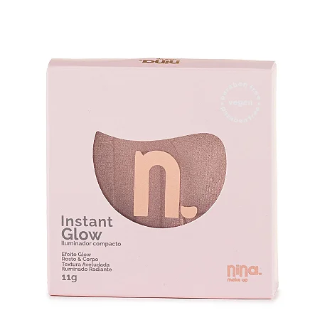 Nina Make Up - Iluminador Compacto Instant Glow Rose 03