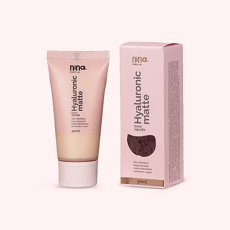 Nina Make Up - Base Líquida Hyaluronic Matte Cor0,5