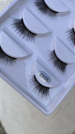 Cilios - Cartela com 05 pares XS02