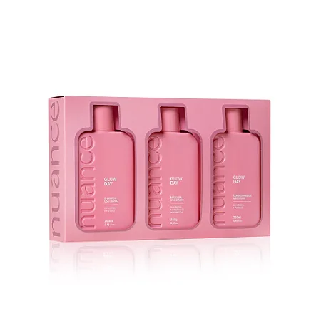 Nuance - Box Glow Day Nuance Hair Care 250ml - Kit 3 peças