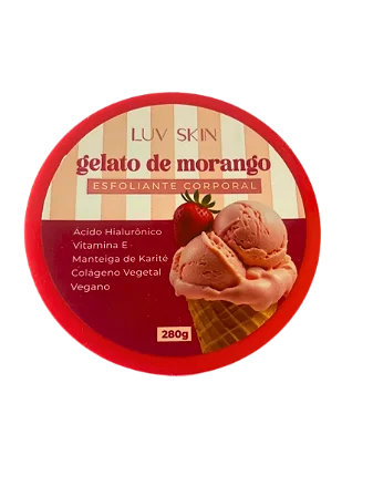 Luv Beauty - Esfoliante Corporal Gelato de Morango 280g