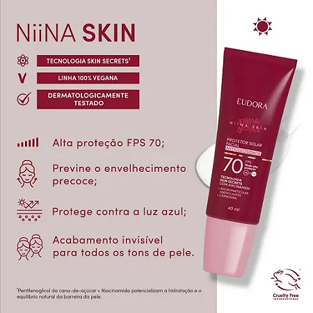 Niina Secrets - Protetor Facial Solar Antioleosidade FPS70