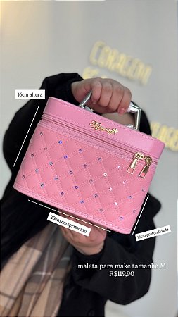 Maleta de Maquiagem Rosa - M