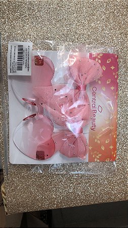 Central Beauty - Kit Lookinho com 2 Lacinhos e óculos Coração