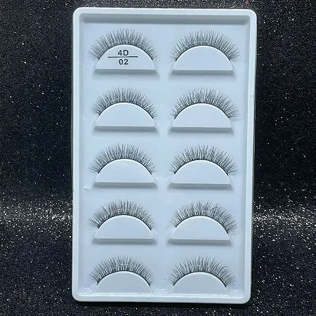 Cilios - Cartela com 05 pares 4D02