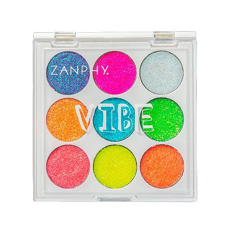 Zanphy Paleta de Glitter Linha Vibe - Neon 01