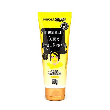 Dermachem - Gel Facial Peel Off Ouro e Argila Branca