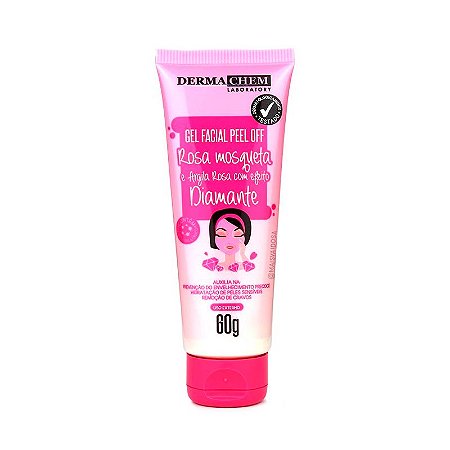 Dermachem - Gel Facial Peel Off Rosa Mosqueta e Argila Rosa