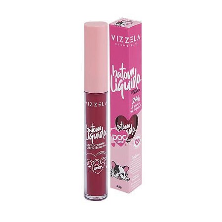 Vizzela - Batom Líquido Matte Dog Lovers - Cor 09 Bulldog