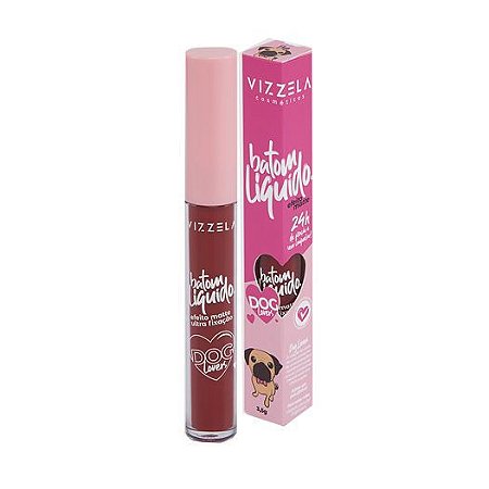 Vizzela - Batom Líquido Matte Dog Lovers - Cor 10 Pug