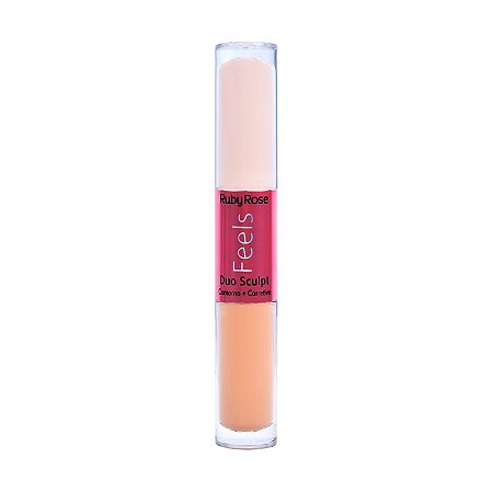Ruby Rose Corretivo Duo Sculpt Feels - Pudim 20 E Capuccino 10