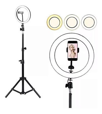 Ring Light - Led Iluminador 26cm Completo
