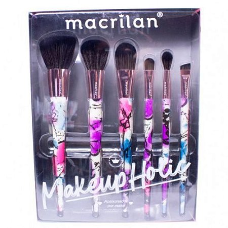 Macrilan - Kit 6 Pincéis Holic ED008