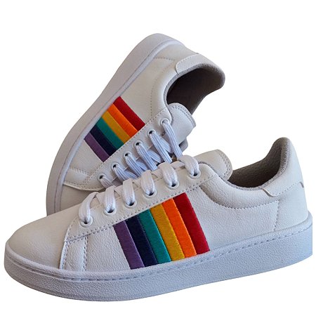 Para Todos os Pés - Tênis LGBT Sapatenis casual bandeira LGBT arco-íri -  Para Todos os pés - Loja Online de calçados Femininos, LGBT e masculinos