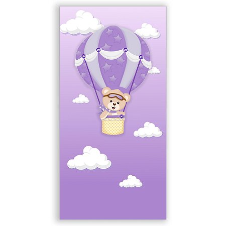 Capa Faixa Lateral Sublimado - Ursinha Baloeira Lilás