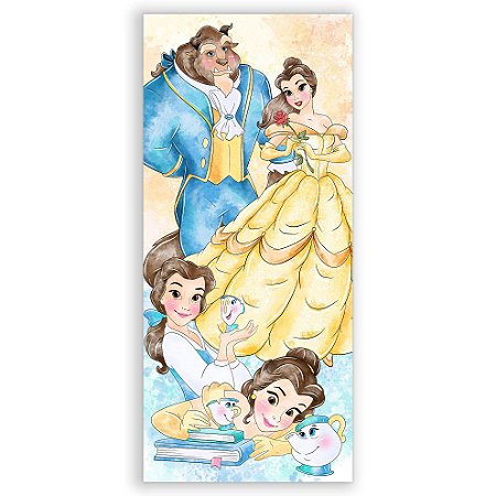 Capa Faixa Lateral Sublimado - A Bela e a Fera