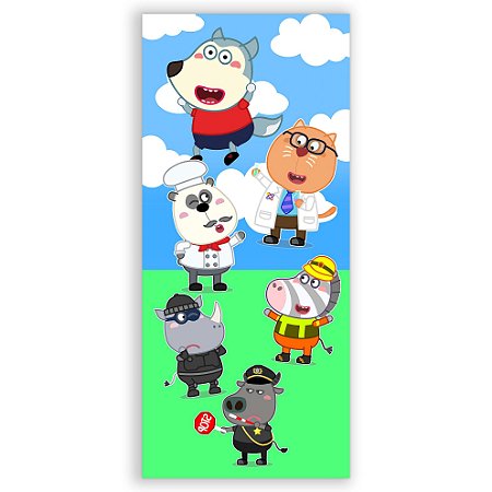 Capa Faixa Lateral Sublimado - Wolfoo