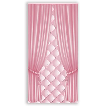 Faixa Lateral - Capitone Cortina Rosa - Sublimado 3D