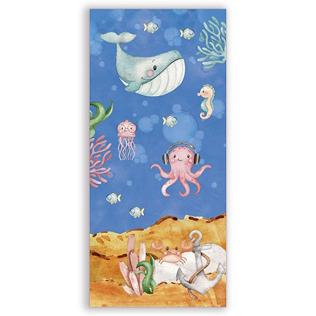 Faixa Lateral - Fundo do Mar - Sublimado 3D