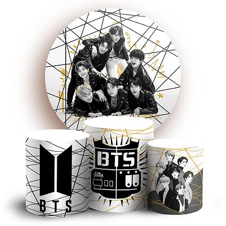 Capas Painel Redondo e Trio Cilindro Sublimado - BTS