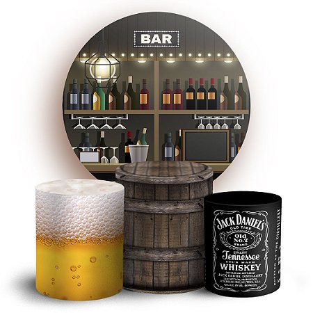 Capas Painel Redondo e Trio Cilindro Sublimado - Boteco