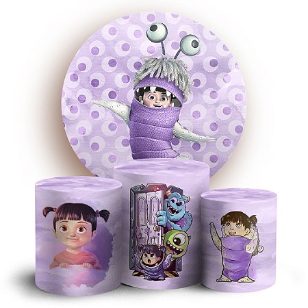 Capas Painel Redondo e Trio Cilindro Sublimado - Boo