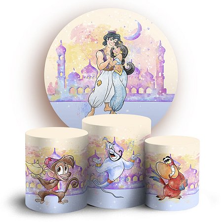 Capas Painel Redondo e Trio Cilindro Sublimado - Aladim