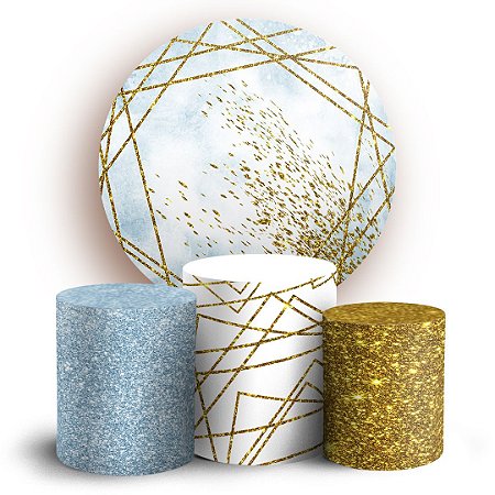 Capas Painel Redondo e Trio Cilindro Sublimado - Abstrato