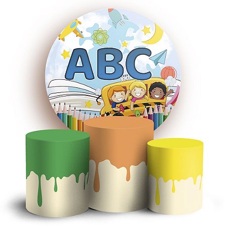 Capas Painel Redondo e Trio Cilindro Sublimado - ABC