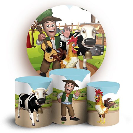 Capas Painel Redondo e Trio Cilindro Sublimado - A Fazenda do Zenon