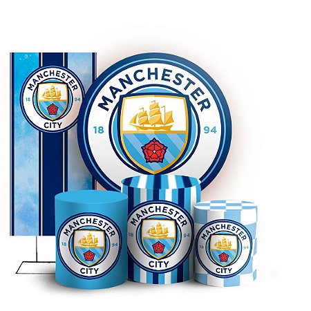 Capas Painel Redondo Trio Cilindro e Faixa Lateral Sublimado - Manchester