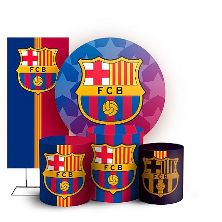 Capas Painel Redondo Trio Cilindro e Faixa Lateral Sublimado - Barcelona