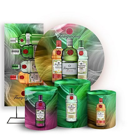 Capas Painel Redondo Trio Cilindro e Faixa Lateral Sublimado - Tanqueray