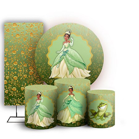 Capas Painel Redondo Trio Cilindro e Faixa Lateral Sublimado - Tiana