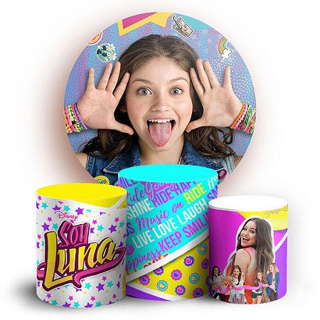Capas Painel Redondo e Trio Cilindro Sublimado -  Soy Luna
