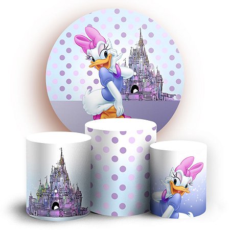 Capas Painel Redondo e Trio Cilindro Sublimado -  Margarida