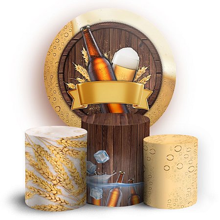 Capas Painel Redondo e Trio Cilindro Sublimado -  Boteco