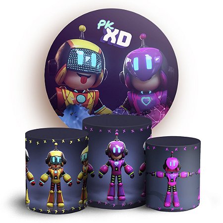 Capas Painel Redondo e Trio Cilindro Sublimado - PK XD