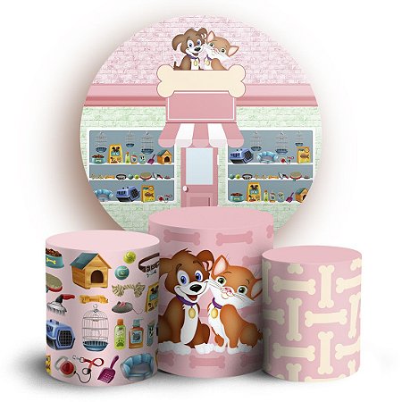 KIT Redondo e Trio - Pet Shop - Sublimado 3D