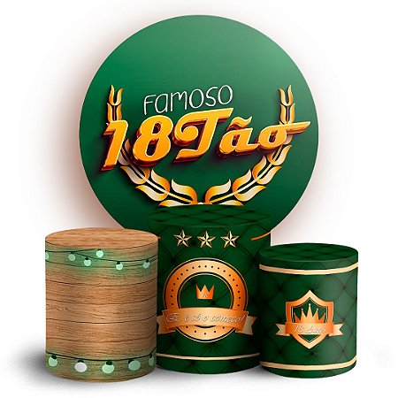 Capas Painel Redondo e Trio Cilindro Sublimado - 18 Anos