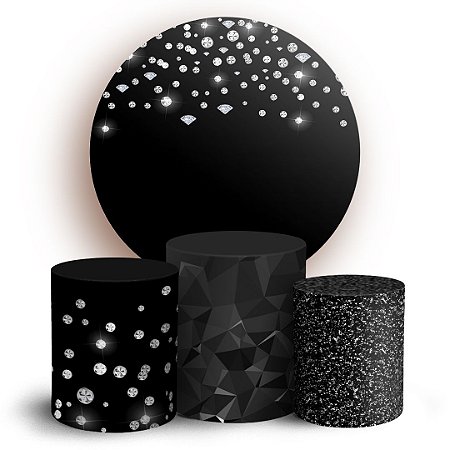 Capas Painel Redondo e Trio Cilindro Sublimado - Diamante